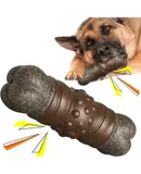 Dog Chew Toys for Aggressive-Chewers Indestructible Dog Toy for Aggressive Chewer，Tough Chew Toys for Dogs （Rubber Log-Bone）