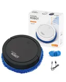 Robot Vacuum Cleaner, Tangle Free, Strong Suction, Slim, Low Noise, Wet & Dry Vacuum Cleaner with Removable Towel（Black）