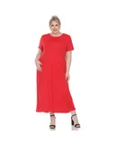 Plus Size Short Sleeves Maxi Dress