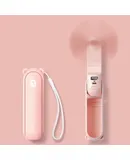 JISULIFE Portable Handheld Fan, Mini Rechargeable Hand Fan, Small Battery Operated 14-21hrs, Personal USB Foldable Fan, Pocket Fan with Power Bank, Flashlight, Gifts for Women/Girls/Friends - Pink