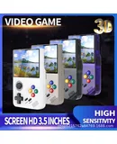 M19 Retro Handheld Game Console – 2024 New Retro Game Player-Purple（64G TF Card）