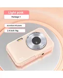 Digital Camera 44 Million Pixel HD CCD Camera Convenient to carry around Anti-shake, small and exquisite for boys girls children-pink_16 GB memory