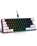 61-key wired mini membrane keypad mini gaming keyboard simple mechanical feel