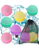 Magnetic Reusable Water Balloons Fast Refillable for Kids Outdoor Activities, latex-free Kids Pool Beach Bath Toys, Self-Sealing Water Bomb Quick Fill for Summer Games-red magnetic water ball
