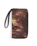 American Flag Eagle Wallet for Womens PU Leather Zip Around Wallers Clutch Wristlet Travel Long Purse