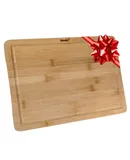 Wood Cutting Board for Kitchen – 38x25cm Large Bamboo Cutting Board with Juice Groove and Handles – Wooden Chopping Board, Serving Tray – BlauKe®