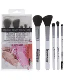 Professional Brush Set - Studio Ready by Sorme Cosmetics for Women - 5 Pc Powder and Blush Brush, Angled Contour and Blush Brush, Smudge Brush, Blending Brush, Dual Ended Angled Brush