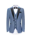 Braveman Men's 3PC Birdseye Peak Lapel Tuxedo Set