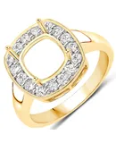 0.48 Ct. Genuine White Diamond 14k Yellow Gold Ring For Women