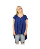 Ladies Summery Tunic, Graceful Swing Top in 100% Cotton