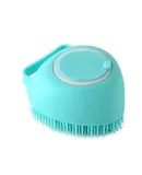 Pet bathing brush, dog massage brush, pet massage gloves, cat hair removal brush, pet supplies and bathing artifact-blue heart