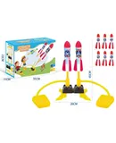 Outdoor toys EVA soft bullet flash cannon toy outdoor sports double pedal rocket launcher-[Double] Pedal ejection rocket + flash rocket *6 PCS