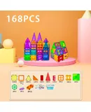 Skyscraper Deluxe Set-168 pieces set ※Free storage box – 3D Magnet Building Blocks, Creative Imagination