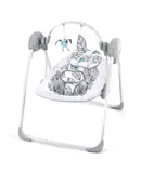 Baby Swing,Baby Swings for Infants,Easy-Fold Infant Swing with Adaptable Speed,Music,Timing,Portable Baby Swing Indoor/Outdoor,Baby Swing for Babies 0-6 Months 6-20 lbs White