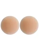 Nipple Stickers 2 Pairs - Seamless Clear Adhesive Invisible Traceless Thin Solid Color Silicone Nipple Stickers For Women Reusable, Washable, Adhesive Breast Petals -Magnetic black box + blister sheet + 8cm bare goods (dark skin color)