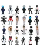 24Pcs Skibidi -ToiletAction Figures Set, Cameraman Speakerman Action Figrue, Horror Cartoon Movies Character Figure
