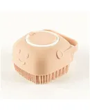 Pet bathing brush, dog massage brush, pet massage gloves, cat hair removal brush, pet supplies and bathing artifact-square beige