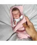 NPK-Miniature Doll Soft Silicone, Vinyl, Realistic Touch, Artistic Crafting, Lifelike Baby, Collectible Doll, 3D Skin, 10 inches