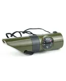 7-in-1 Emergency Whistle Multi-functional Outdoor Safety Whistle with Compass Signal Mirror LED Light for Camping Hiking Survival Boating Fishing