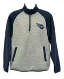 Nfl Apparel Men's Tennessee Titans 1/4-Zip Pullover In Grey
