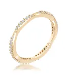 .42Ct Dainty 18k Plated Micro Pave CZ Stackable Eternity Ring