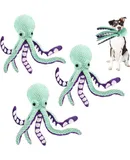 Poochplaypen Tugo Toy Octopus, Pooch Playpen Tugo Toy, Pawforloves Premium Pet Plush Toy, 2024 Octopus Dog Toy Immortal Squeaky Dog Toys for for Aggressive Chewers, Octopus Dog Plush Toy (Green*3)
