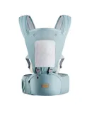 Transportadores para Bebé y Niño Pequeño, Transportador de Hombro con Asiento de Cadera, Algodón Transpirable, Azul