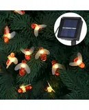 Tomshine Solar Power Energy Bee String Light Lawn Lamp 30 LED 6.3M/20.7Ft 8 Lighting Modes Manual Control Sensitive Light Sensor IP44 Water Resistance for Outdoor Yard Patio Garden