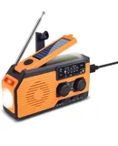 Solar Radio Rechargeable FM/SW/AM 3 Band Radio,2000 mAh Powerbank