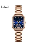 Women Rectangle Dial Stainless Steel Watch Top Luxury Brand Ladies Fashion Dress Watch Female Casual Quartz Wristwatch