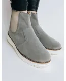 Miami Shoe Chelsea Sneaker Bootie In Grey