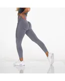 Women's Leggings - High Waisted Tummy Control Soft Black Capri Yoga Pants for Workout Size L