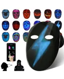 Depointer Life Led Mask with Voice Recognition Gesture Sensing, Light up Mask with Programmable App Multi-Patterns Display