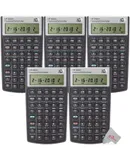 Five HP 10bII+ Financial Calculator Black