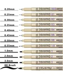 Micro Fineliner Drawing Art Pens: 12 Black Fine Line Waterproof Ink Set Artist Supplies Archival Inking Markers Pigment Liner Point Journaling Sketch Outline Manga Anime Sketching Watercolor Technical