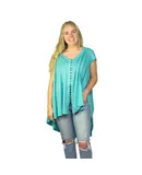 Ladies Summery Tunic, Graceful Swing Top in 100% Cotton