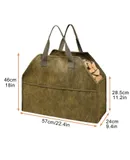 Log Storage Holder Carrier Canvas Firewood Bag Durable Fire Wood Tote Outdoor Portable Organizer
