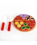 Juego de simulación de madera para niños, Pizza, fruta, rebanada, juguetes de corte, manos en la cocina, rompecabezas educativo