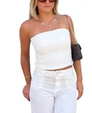 Miou Muse Naples Strapless Top In White