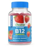 Lifeable® Sugar Free Vitamin B12 1,000 mcg Gummies - Energy, Mood and Metabolism - 60 Gummies