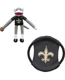 NFL Unisex NFL Sock Monkey and Flying Disc Pet Toy Combo Set