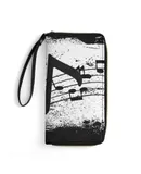 Music Note Wallet for Womens PU Leather Zip Around Wallers Clutch Wristlet Travel Long Purse