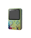 G5 handheld game console color screen classic 500 in 1 two-player portable game console Handheld game console with 500 classic games 3.0-inch screen 1020mAH rechargeable battery-green (individual)
