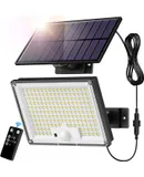 Solar Outdoor Lights, 172LED 3Modes Split Motion Sensor Outdoor Lights with Remote Control,  Solar Flood Lights Outdoor for Yard, Patio, Garden, Garage (1 Pack)