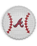 MLB Atlanta Braves Hard-Nylon Bacon-Flavored Baseball Chew Toy, Indestructible Dog and Cat Chewy Toy, Tug, Fetch Toy, Sporty Fun Toy for Dogs