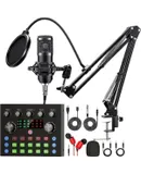Podcast Equipment Bundle, Recording Studio Set with Podcast Microphone