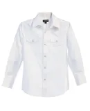 Gioberti Kids Casual Western Solid Long Sleeve Shirt with Pearl Snaps