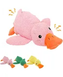 Cute Yellow Calming Duck Dog Toy, Cute Calming Duck, 2024 New Quack-Quack Duck Dog Toy, Cute Calming Duck Dog Toy with Soft Squeaker, Interactive Dog Toys for Indoor Small Dogs (Pink)