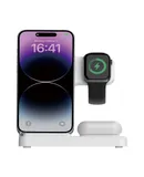 Wireless charger folding stand for Apple mobile phone desktop vertical multi-function fast charge-white