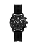 Reloj Guess Mujer | Coleccion Marina | Modelo W1025L3 | Caja Redonda | Ø 38mm Acero inoxidable | Cierre Hebilla | Movimiento Cuarzo | Dial Negro | Cristal Mineral | Correa Silicona Negro | 50m / 5 ATM | Línea Deportiva